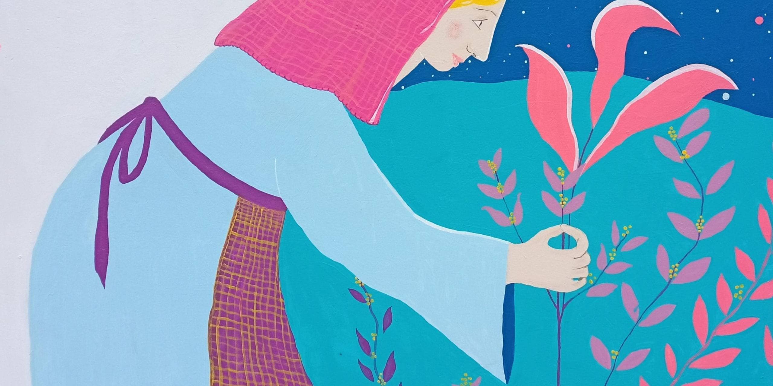 Woman nurturing a plant symbolizing inner healing and self-empowerment.