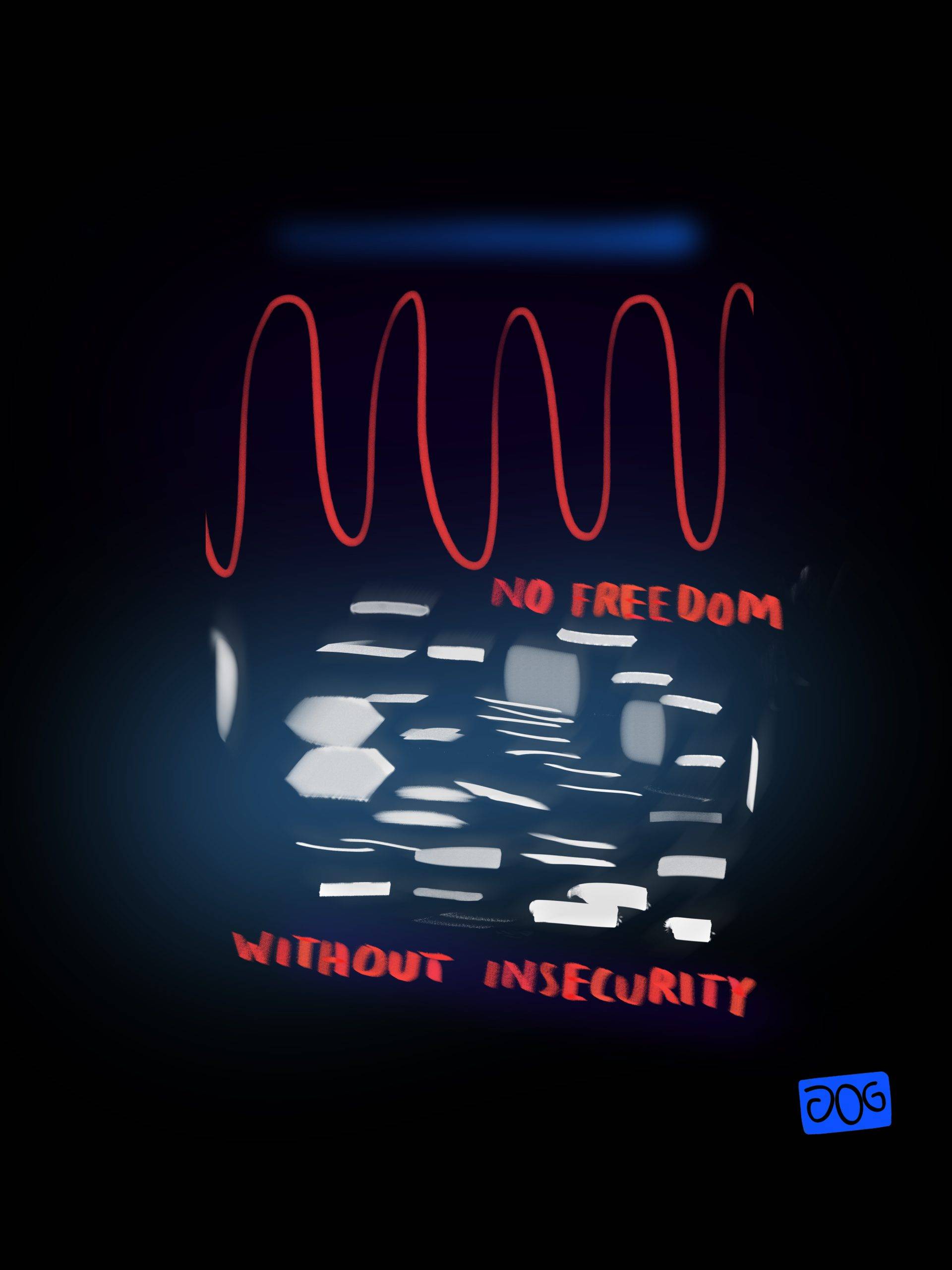 Neon sign with the message 