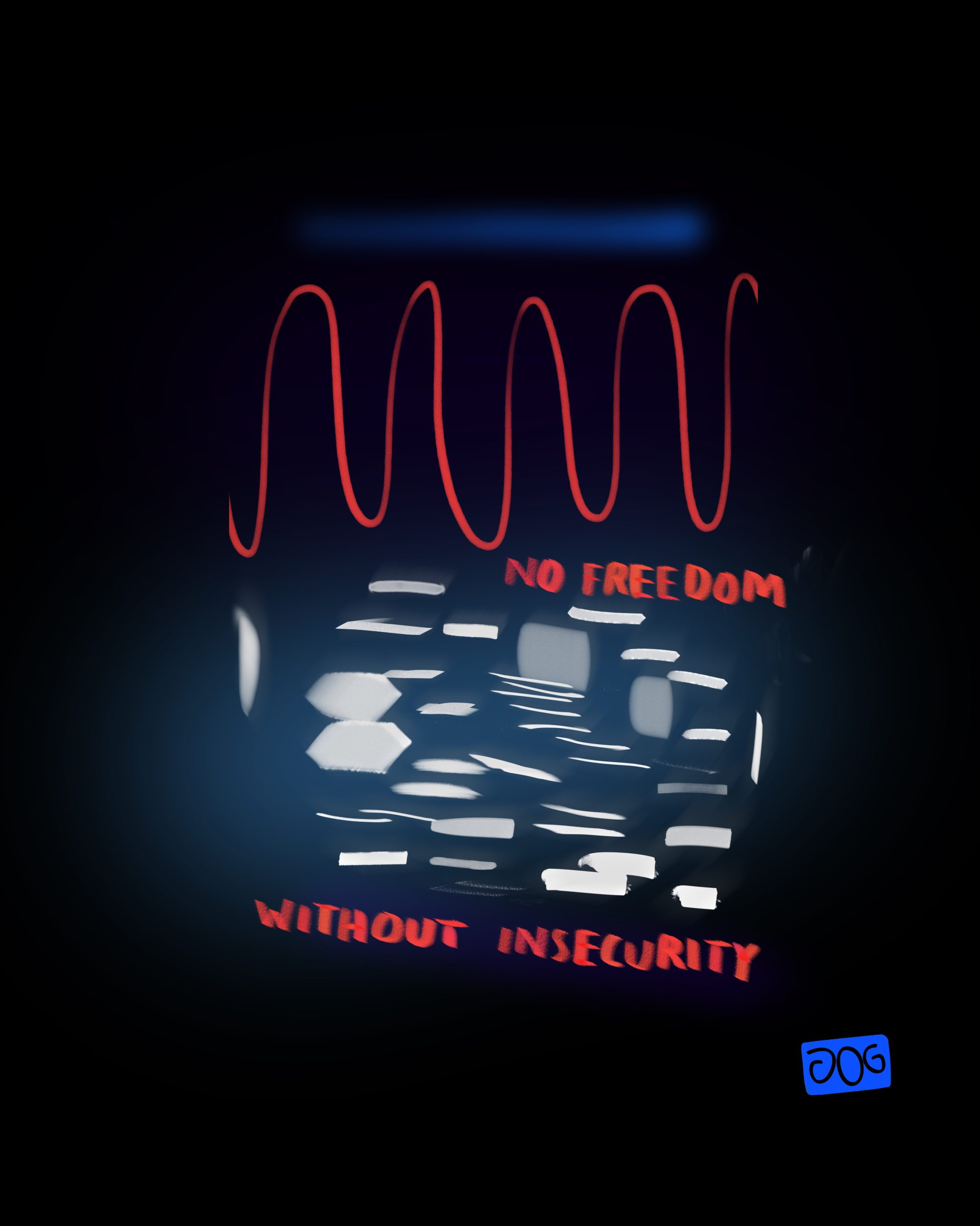 Neon sign with the message 