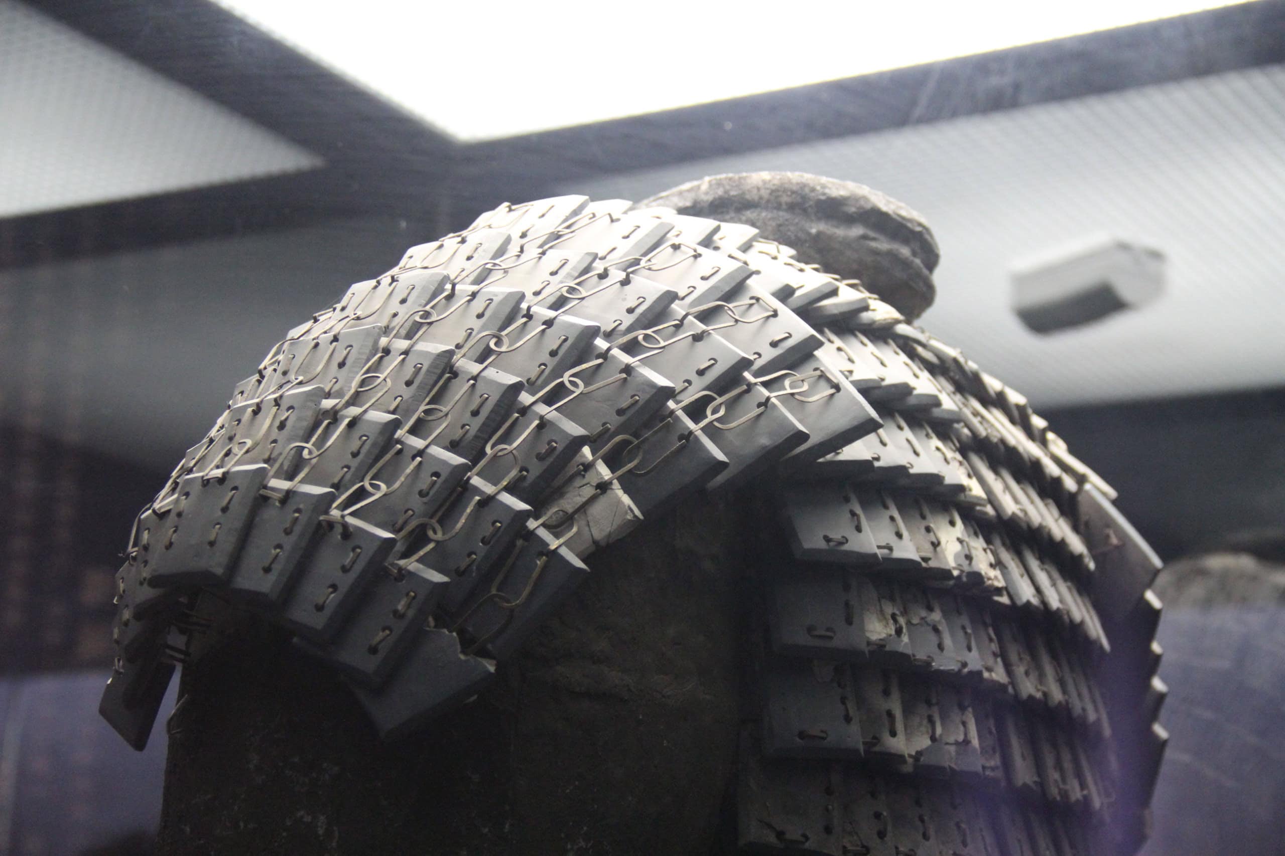 Tire with advanced metal link technology for durability and performance.