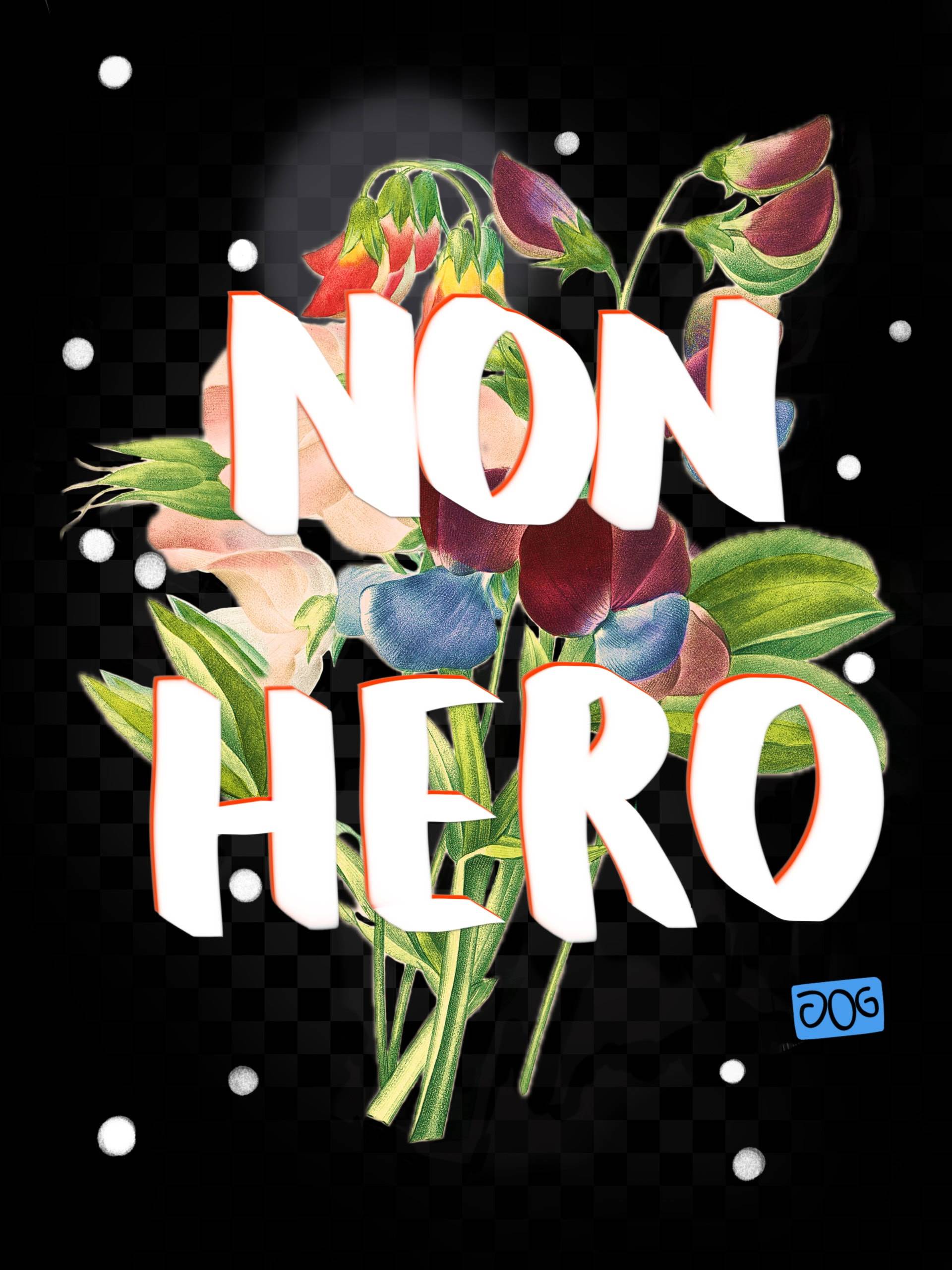 Artistic floral design with bold 