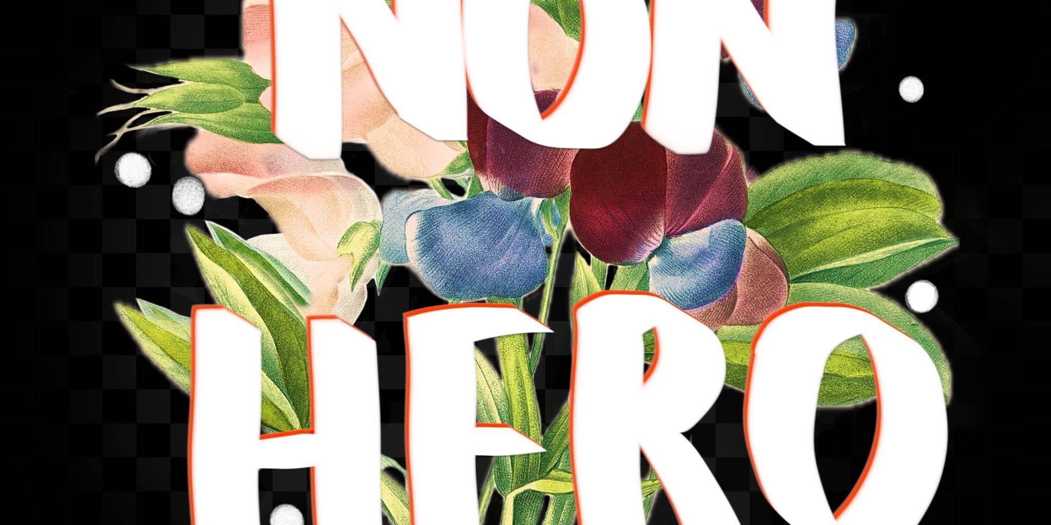 Artistic floral design with bold 