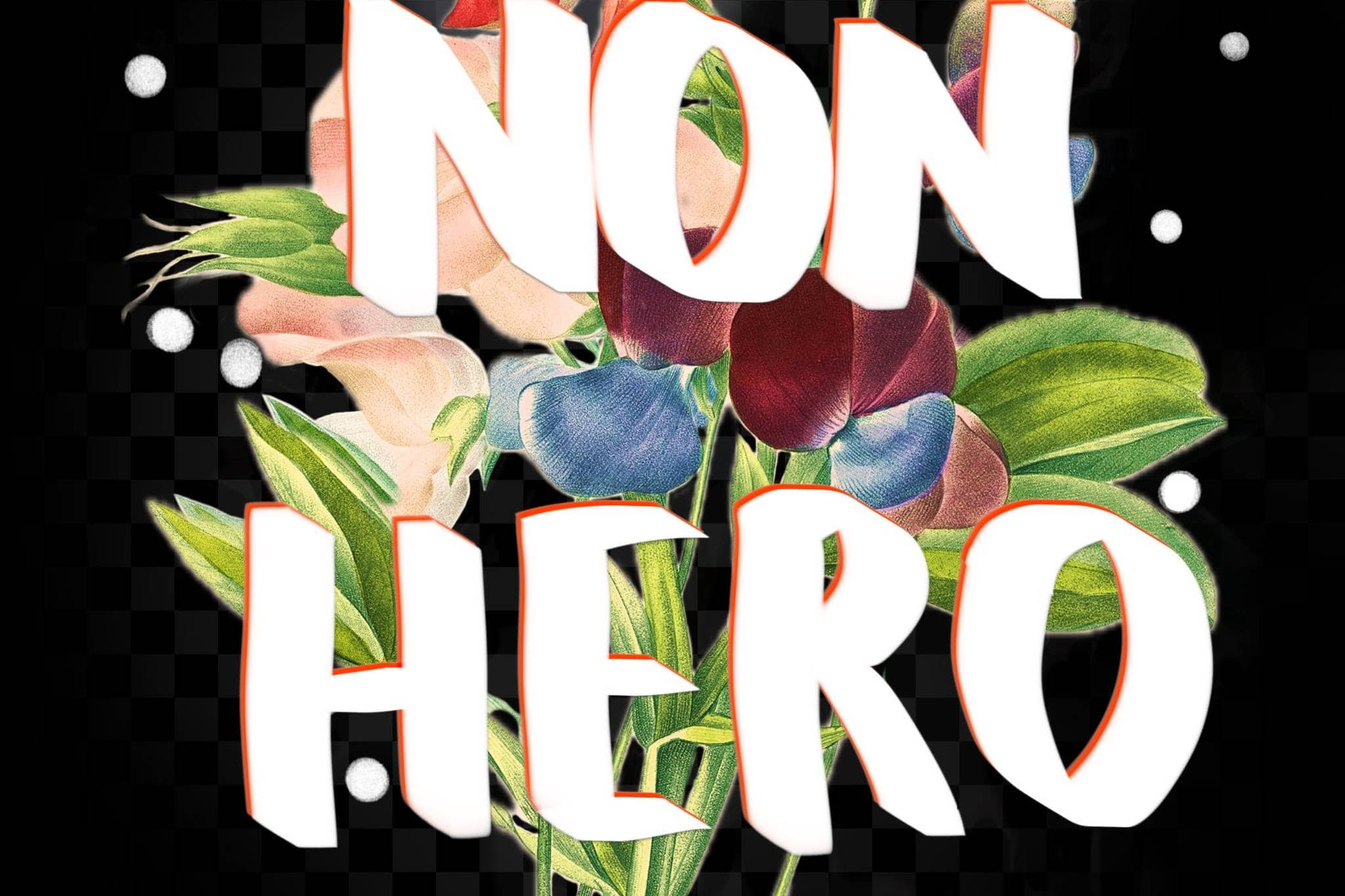 Artistic floral design with bold 