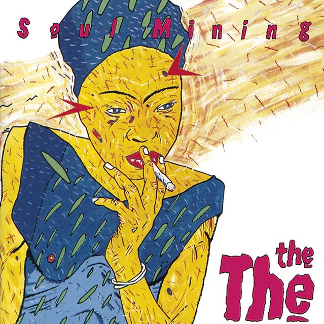 Artistic illustration of a woman smoking, with vibrant colors and bold lines.