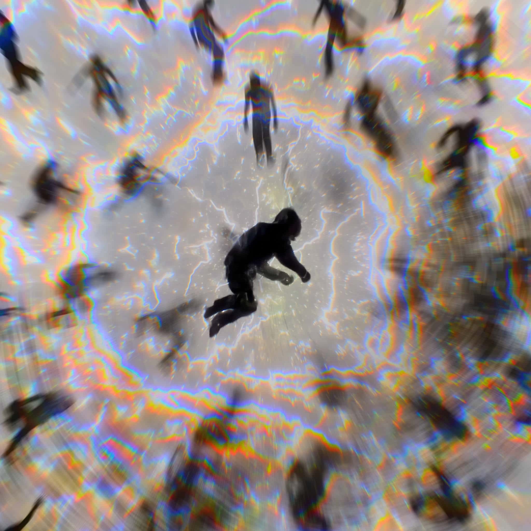 Dynamic image of a person surrounded by energetic lightning effects.