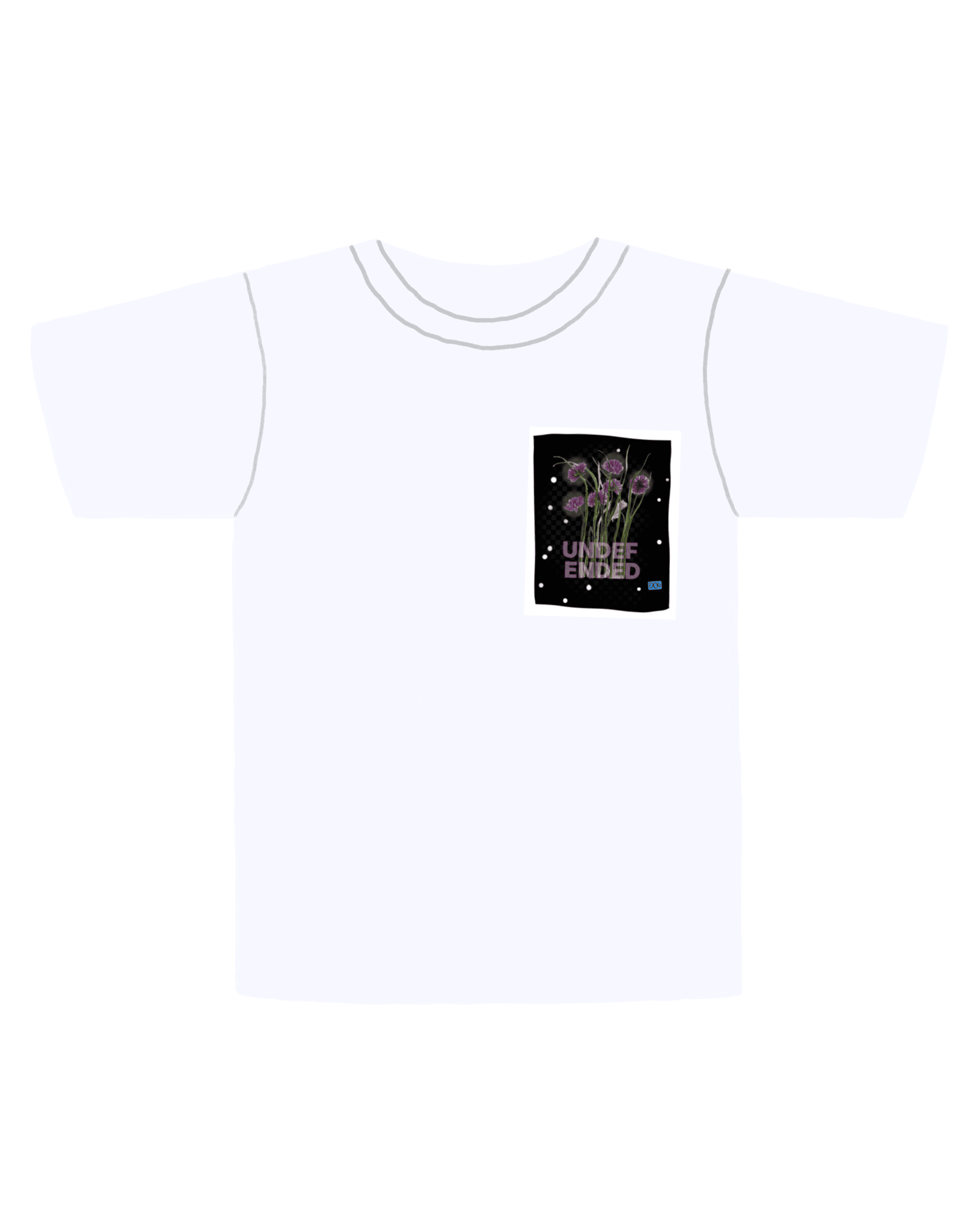 Unique floral graphic T-shirt with 