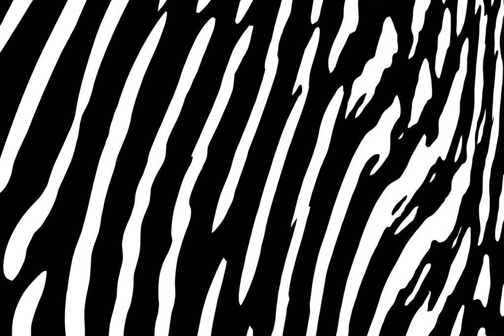 Close-up of zebra stripes showcasing black and white pattern.