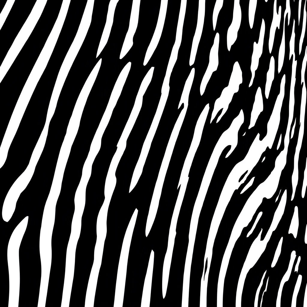 Close-up of zebra stripes showcasing black and white pattern.
