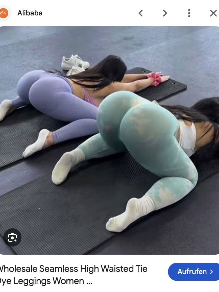 Women in colorful tie dye leggings doing yoga on mats.