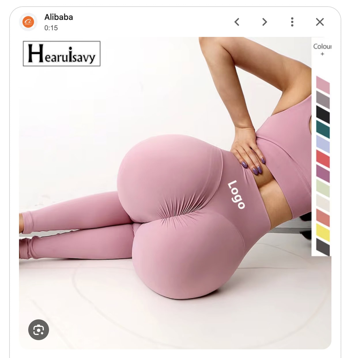 Close-up of woman in pink yoga pants showing fit and comfort.